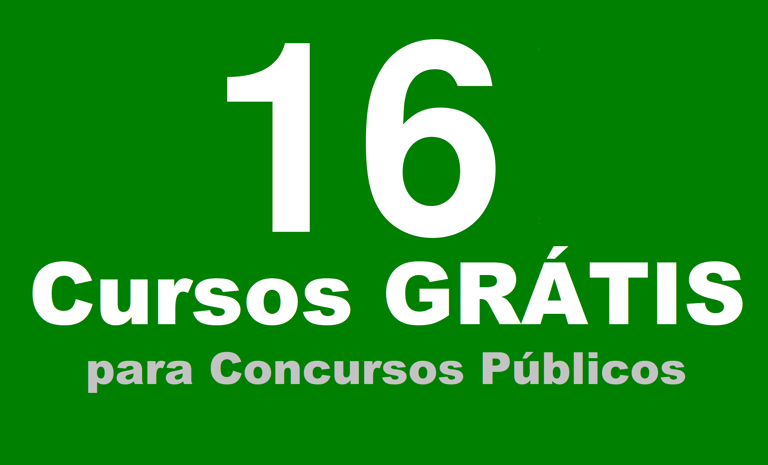 16 Cursos para Concursos GRÁTIS! Não deixe de estudar!