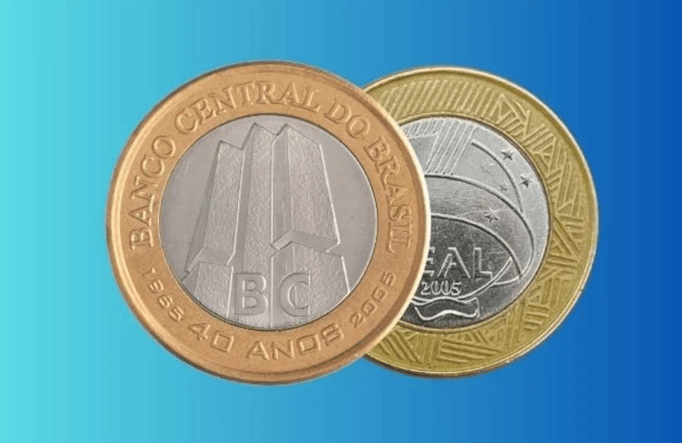 Vale R$300 REAIS! Rara Moeda de 1 REAL BC 40 Anos