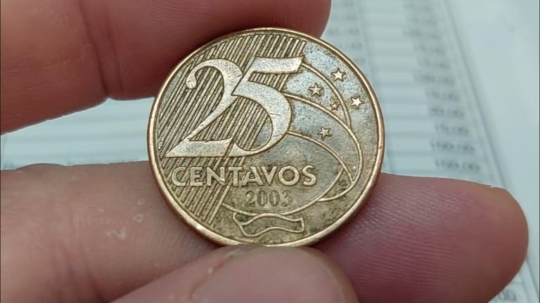 Esta moeda de 25 centavos já vale R$ 120; veja como identificar