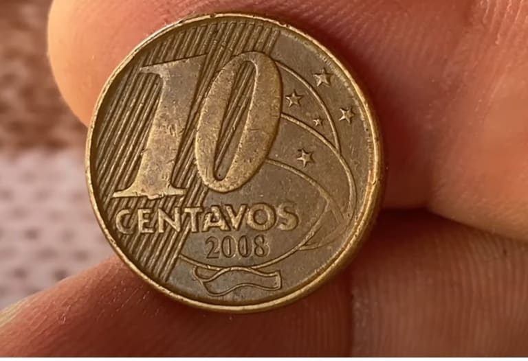 Moeda 10 centavos 2008
