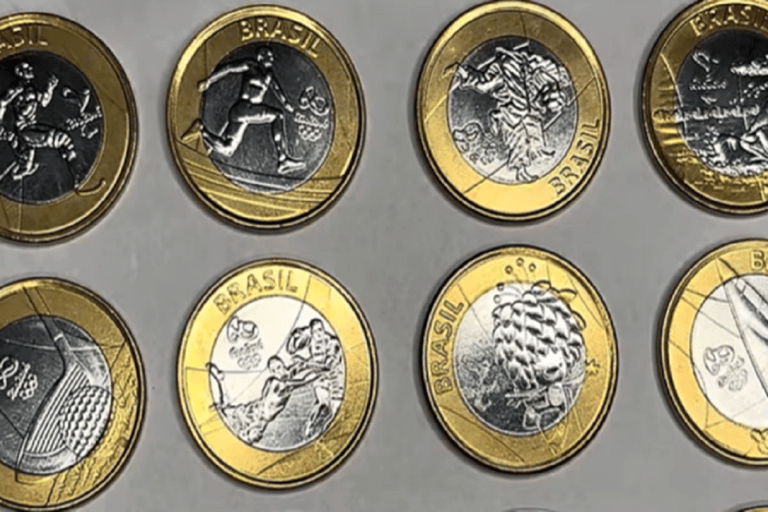 Moedas de 1 real das olímpiadas Moedas de 1 real das olímpiadas
