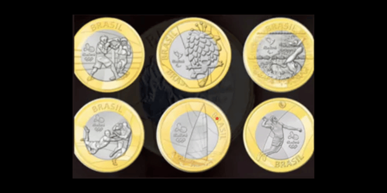 J (1) 6 moedas olímpiadas de 1 real. Imagem: rnfcolecoes