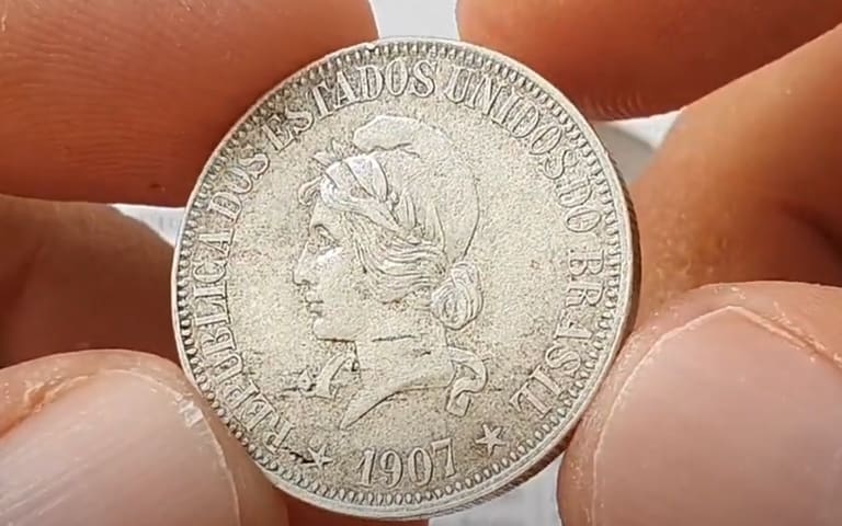 Moeda 1000 Réis ano 1907