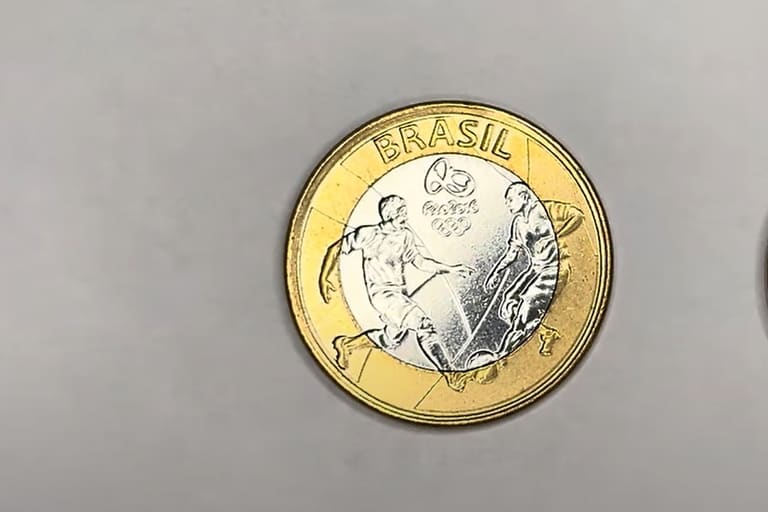Moeda de 1 real do futebol