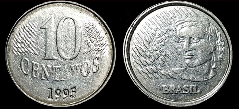 Colecionadores Valorizam Moeda de 10 Centavos de 1995 com Erro de Cunhagem