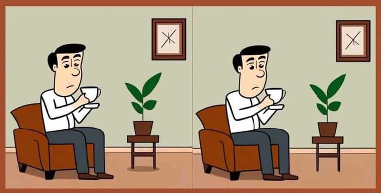 Desafio visual de encontrar diferenças entre duas imagens quase idênticas