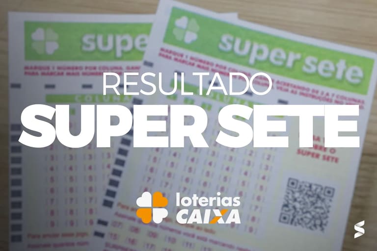 Bilhetes do SUPER SETE sobre uma superfície com destaque para o sorteio do concurso 689