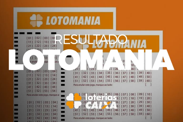 Comprovante de aposta da Lotomania com destaque para o concurso e logotipo da Caixa