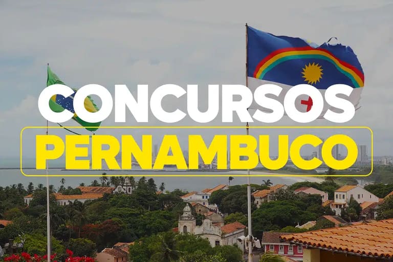 Concursos Pernambuco: retomada após aprovação da Lei de Cotas Vista de Pernambuco com as bandeiras do Brasil e do estado, destacando a importância do Concurso Unificado após a aprovação da Lei de Cotas.