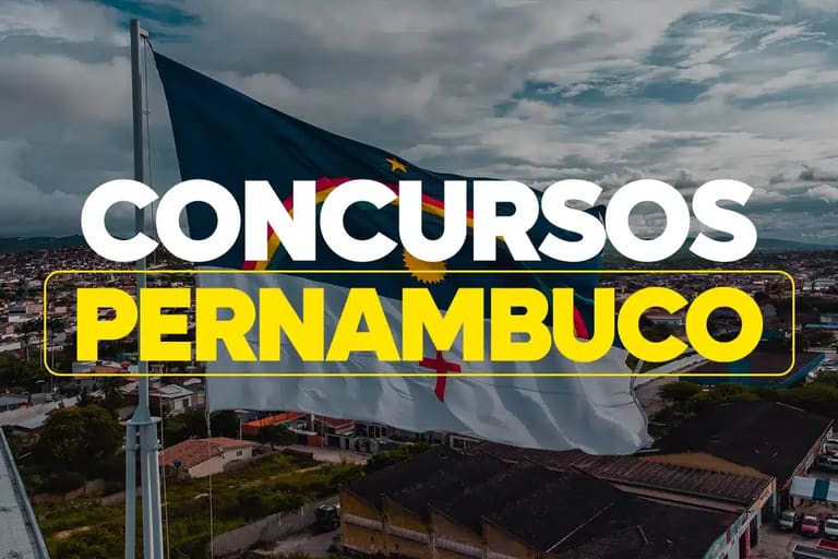 Bandeira de Pernambuco simbolizando concursos públicos da PM e PC com editais previstos para 2026