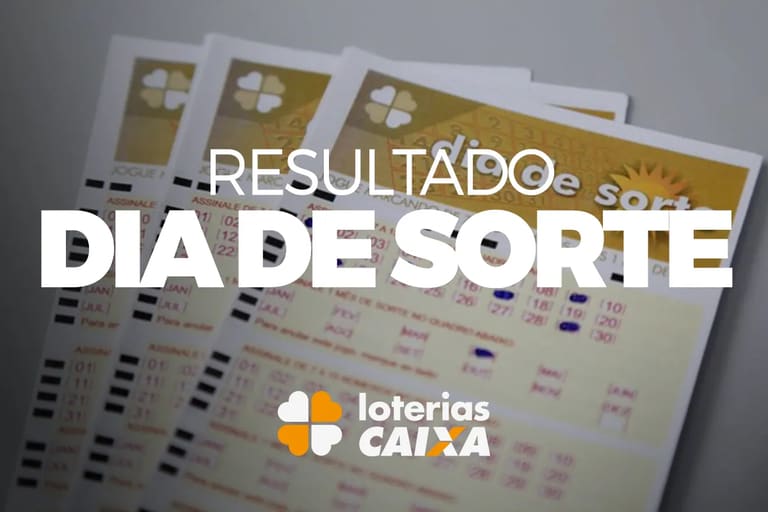 Bilhetes da loteria Dia de Sorte da Caixa, com destaque para o resultado de 2026