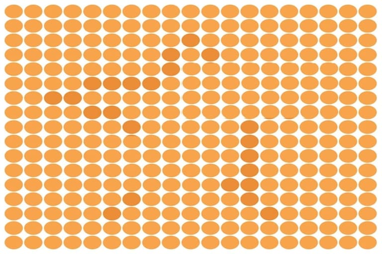 teste visual encontre a estrela entre os círculos capa
